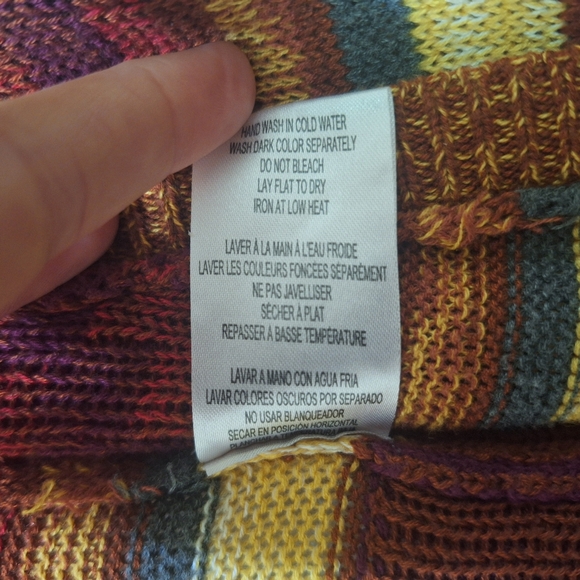 California Moonrise XS women's southwestern knit open long hooded cardigan - Picture 7 of 7